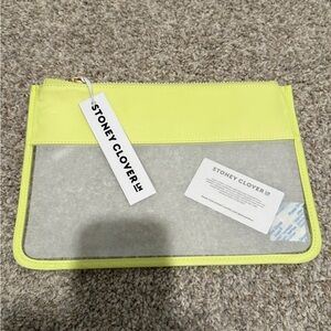 Stoney Clover Lane Yellow and Clear Pouch